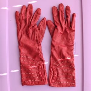 Red Leather Gloves